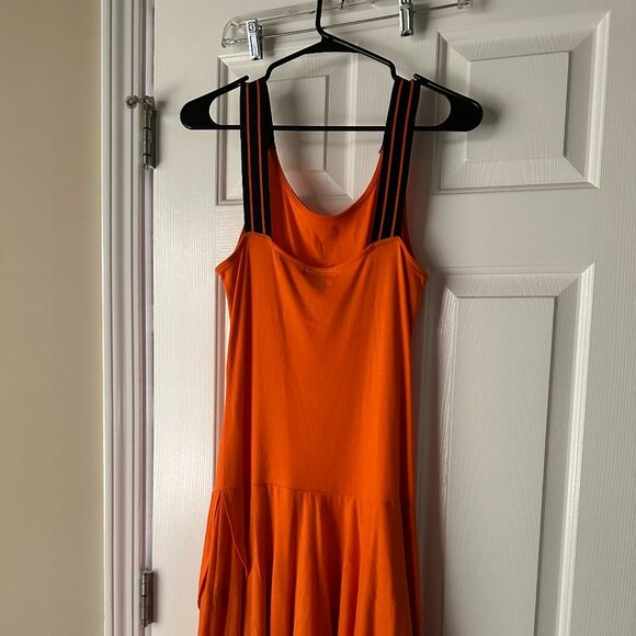 Vintage Ralph Lauren LRL Orange Sleeveless Women's Dress - Picture 3 of 9